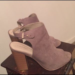Calvin Klein peep toe heels